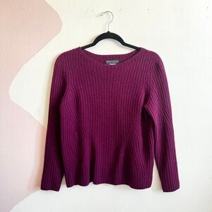 Banana Republic Women's Merino Wool Sweater Purple Filpucci Preppy Medium